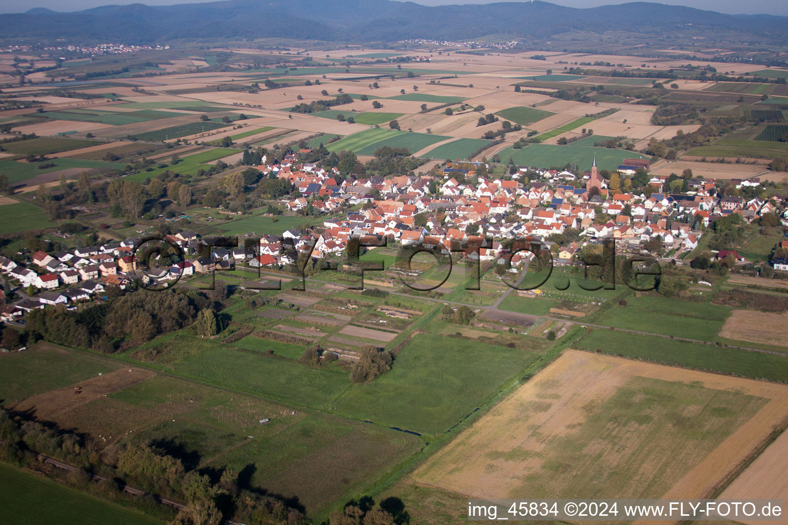 Vue aérienne de Steinfeld dans le département Rhénanie-Palatinat, Allemagne