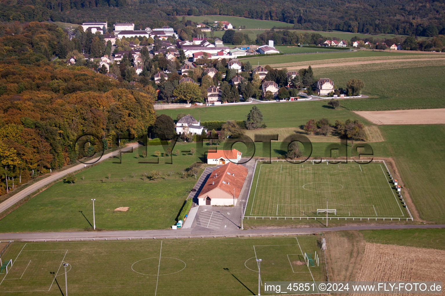 Photographie aérienne de Drachenbronn-Birlenbach dans le département Bas Rhin, France