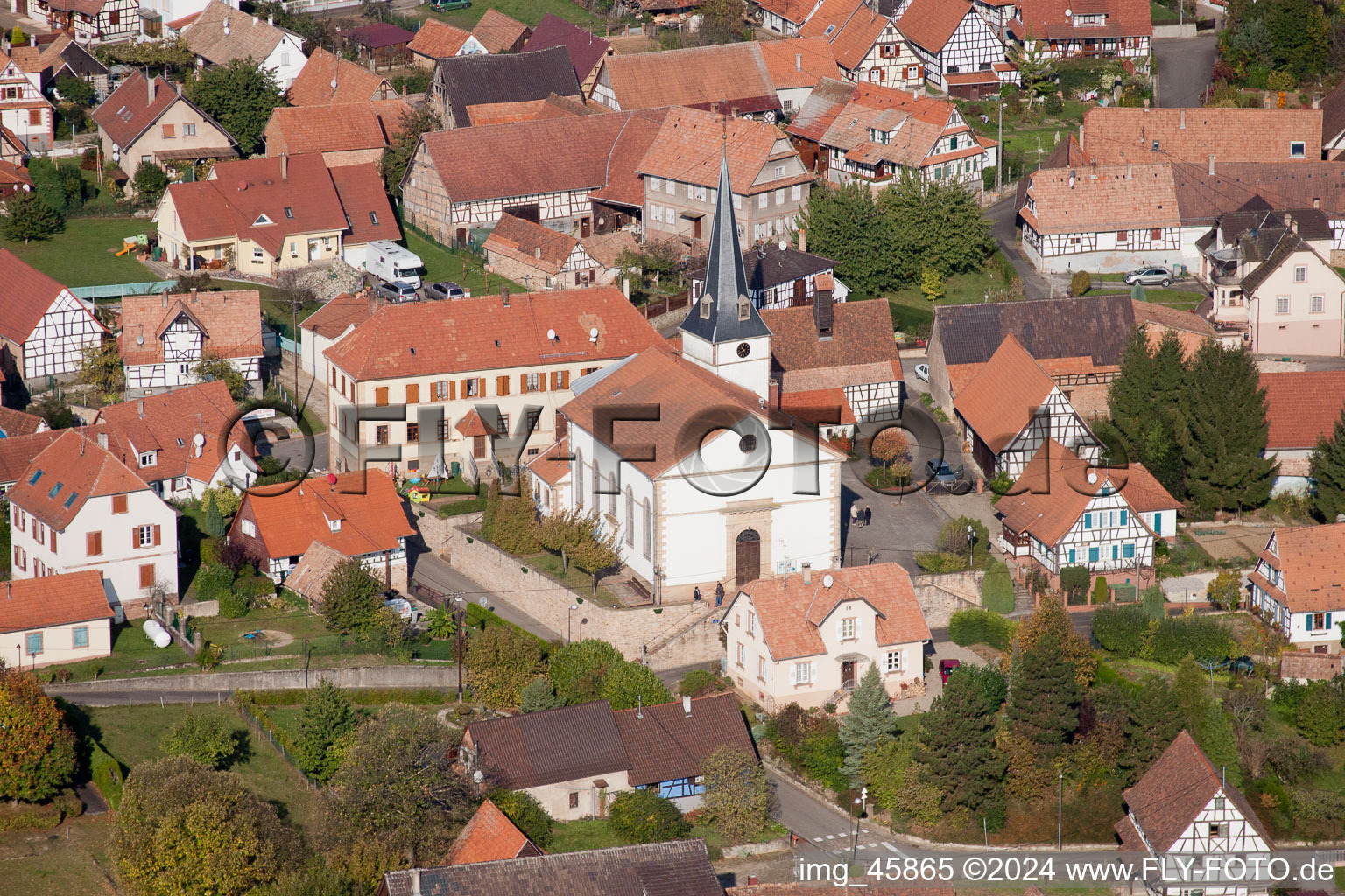 Lampertsloch dans le département Bas Rhin, France vue du ciel