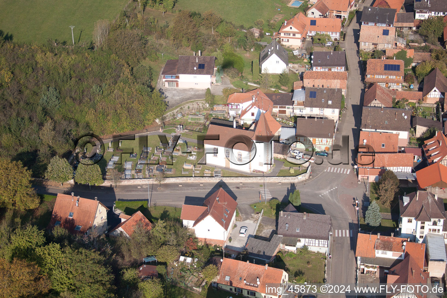 Image drone de Mitschdorf dans le département Bas Rhin, France