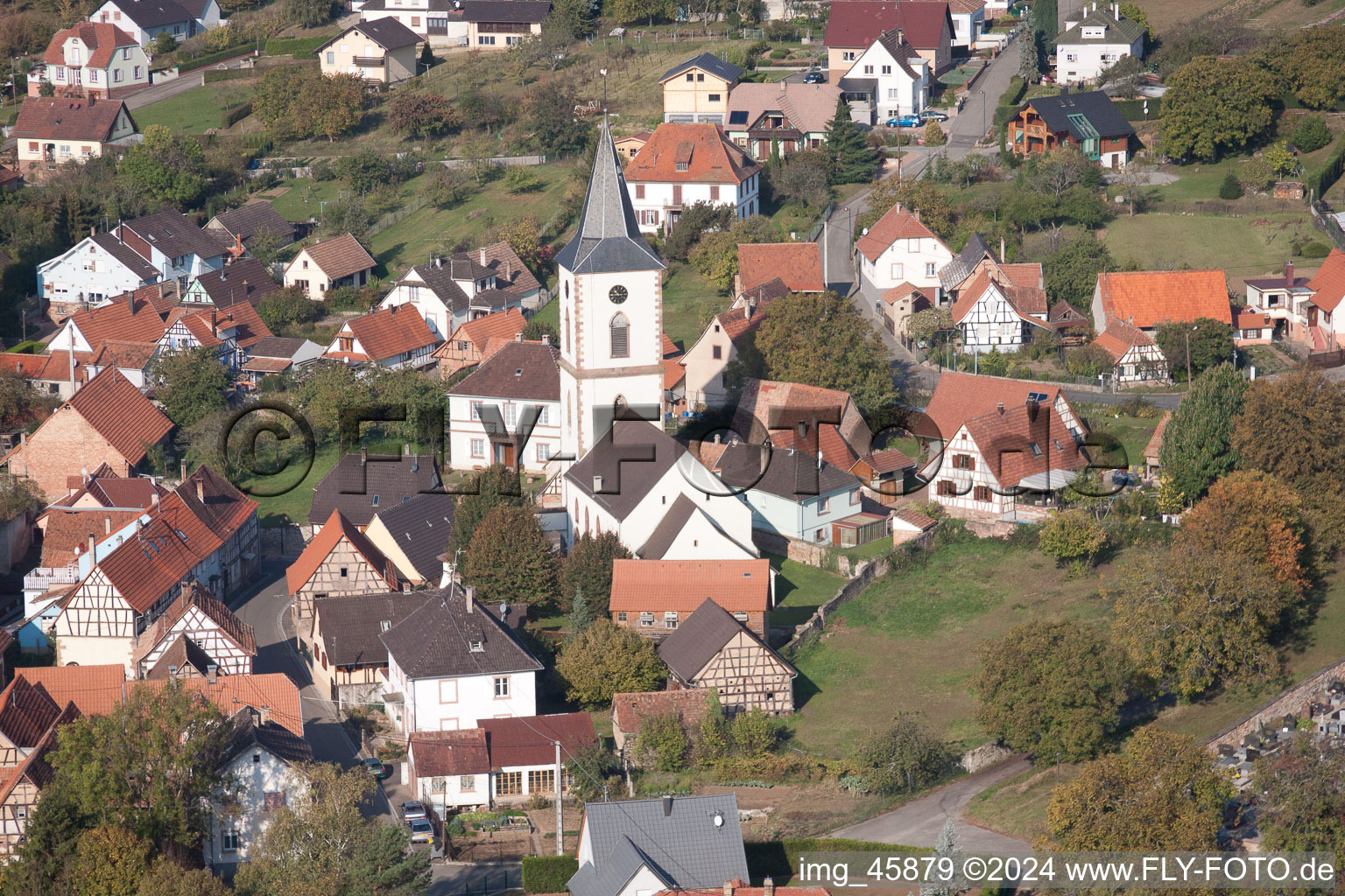 Mitschdorf dans le département Bas Rhin, France d'un drone