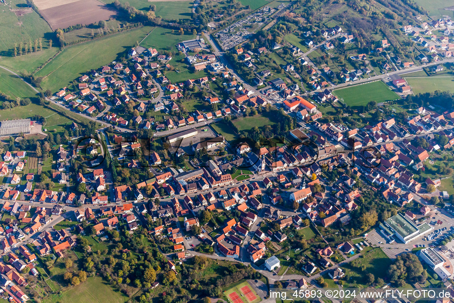 Soultz-sous-Forêts à Soultz-sous-Forêts dans le département Bas Rhin, France vue d'en haut