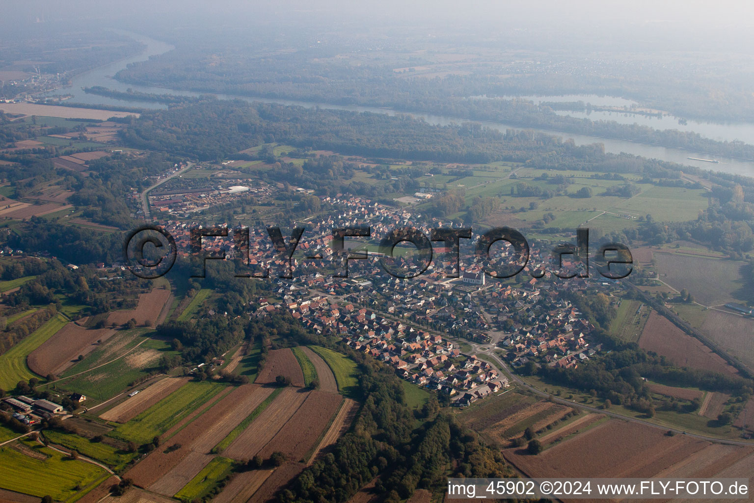 Mothern dans le département Bas Rhin, France d'en haut