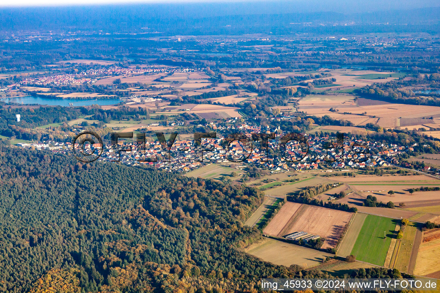 Vue aérienne de Quartier Neulauterburg in Lauterbourg dans le département Bas Rhin, France