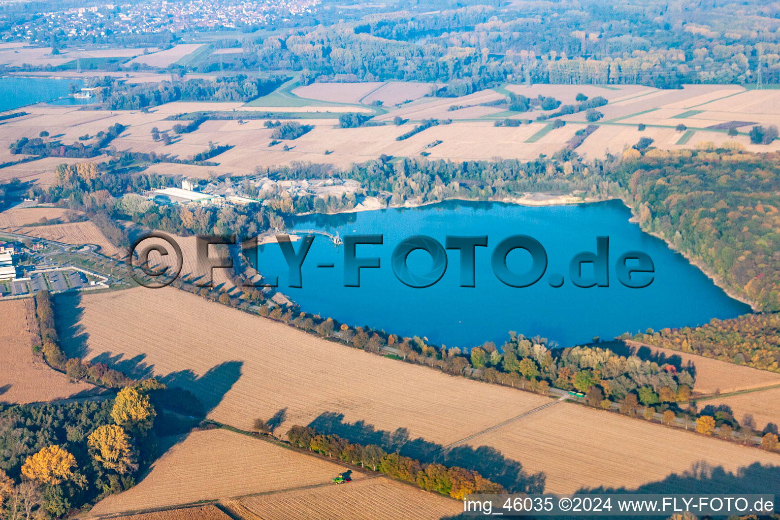 Vue aérienne de Hagenbach dans le département Rhénanie-Palatinat, Allemagne