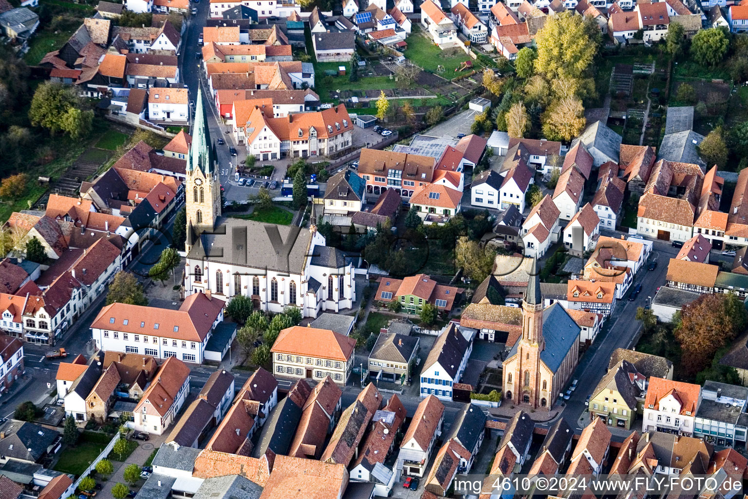 Photographie aérienne de Quartier de Sondernheim à Bellheim dans le département Rhénanie-Palatinat, Allemagne