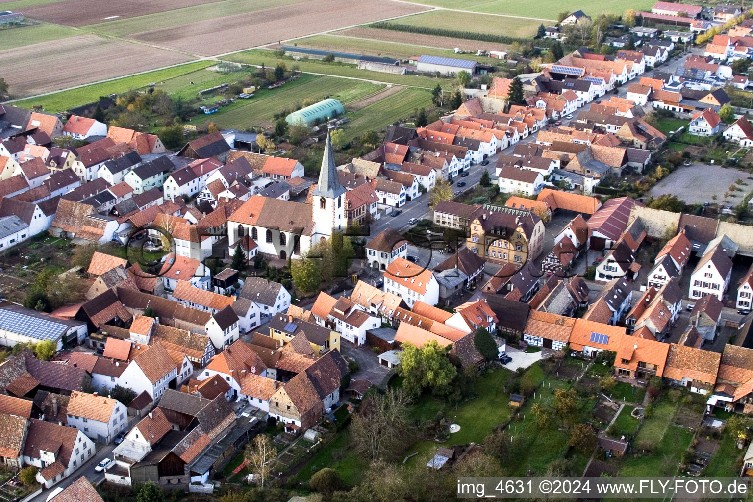 Photographie aérienne de Quartier Ottersheim in Ottersheim bei Landau dans le département Rhénanie-Palatinat, Allemagne