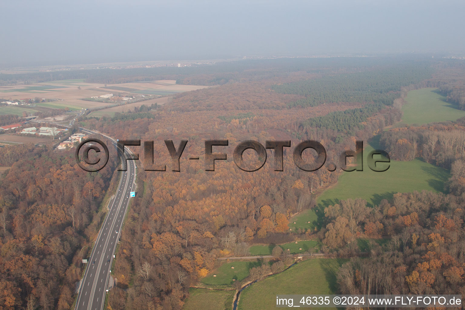 Kandel dans le département Rhénanie-Palatinat, Allemagne du point de vue du drone