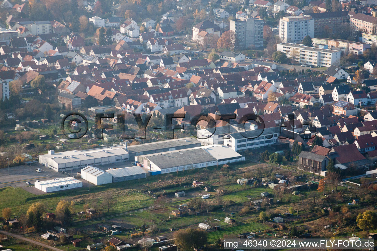 Photographie aérienne de Rheinstraße, DBK à Kandel dans le département Rhénanie-Palatinat, Allemagne