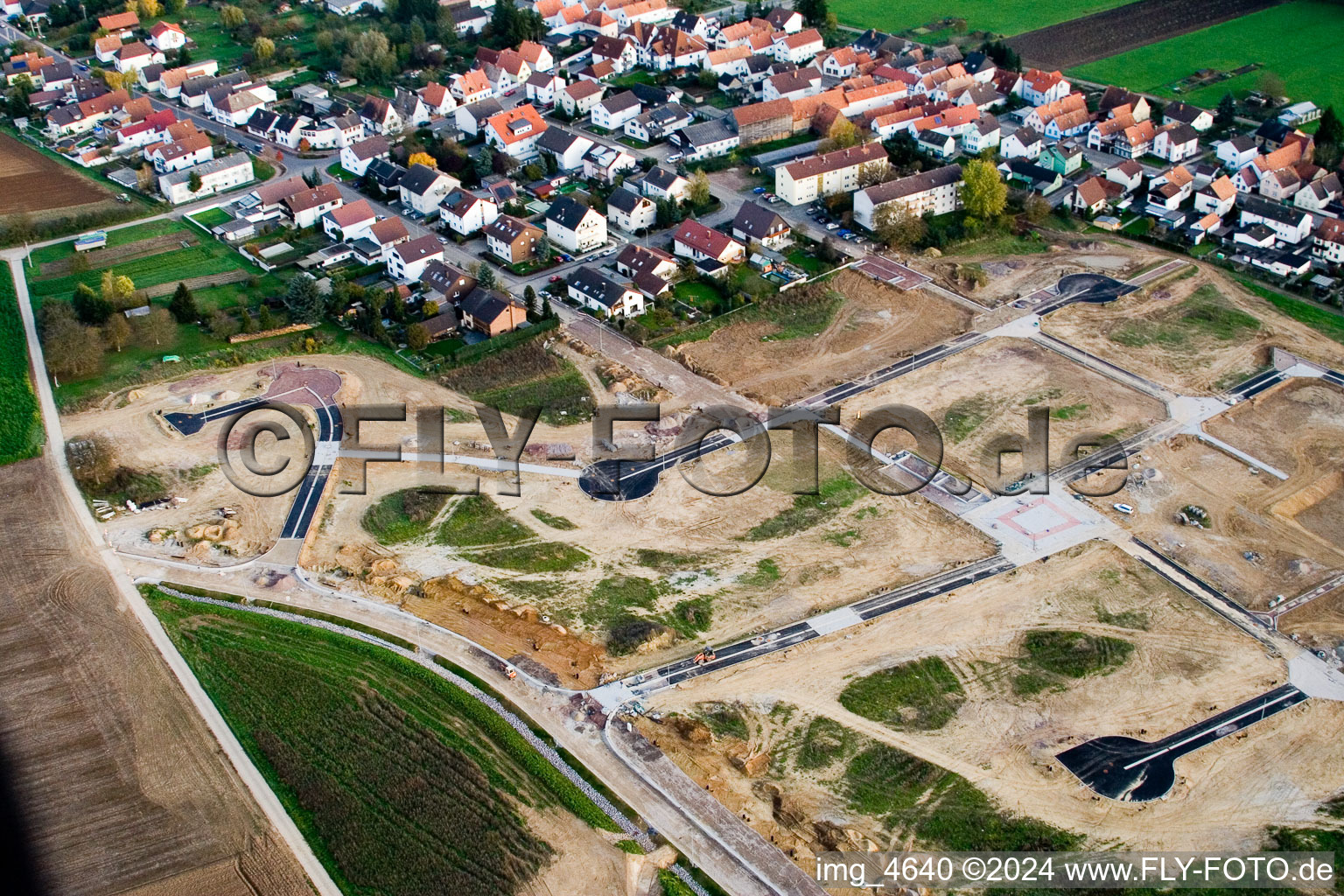 Photographie aérienne de Nouvelle zone de développement Höhenweg à Kandel dans le département Rhénanie-Palatinat, Allemagne