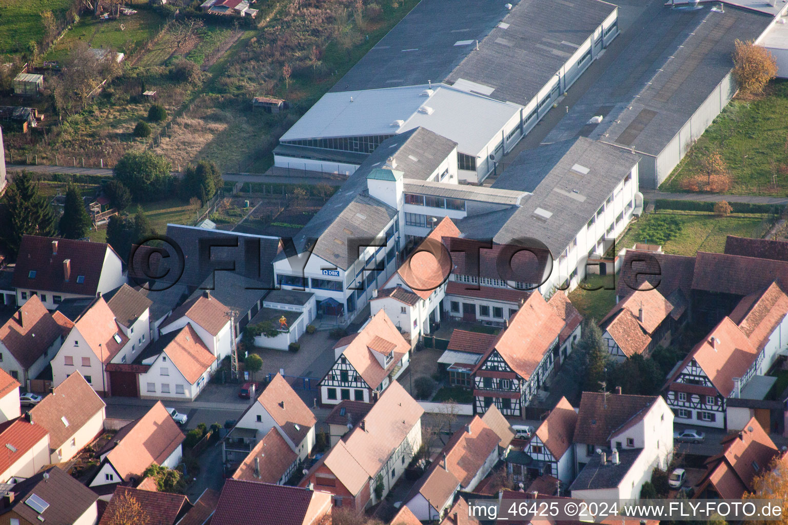 Rheinstraße, DBK à Kandel dans le département Rhénanie-Palatinat, Allemagne depuis l'avion