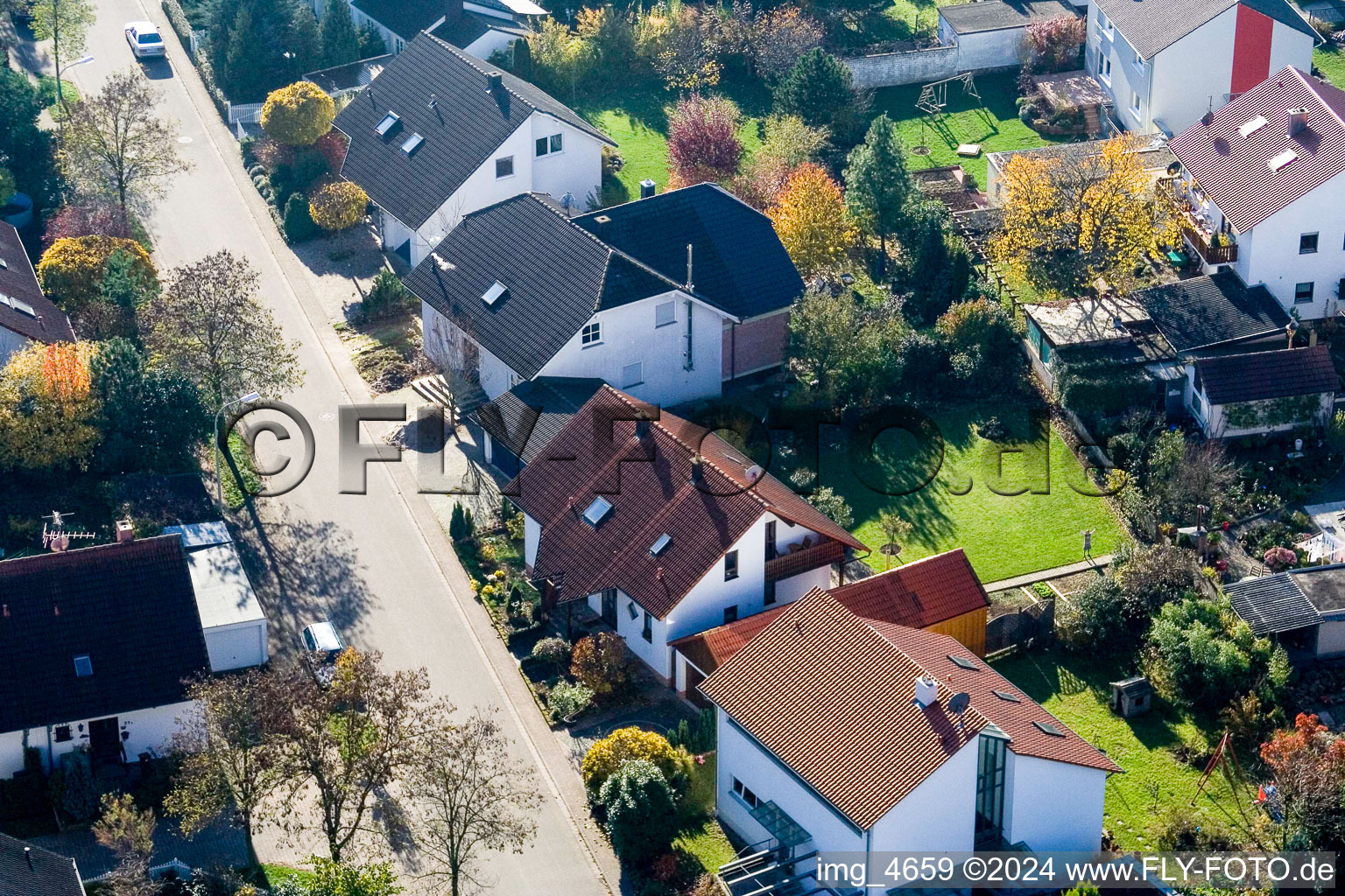 Klingbachstr. à Steinweiler dans le département Rhénanie-Palatinat, Allemagne du point de vue du drone