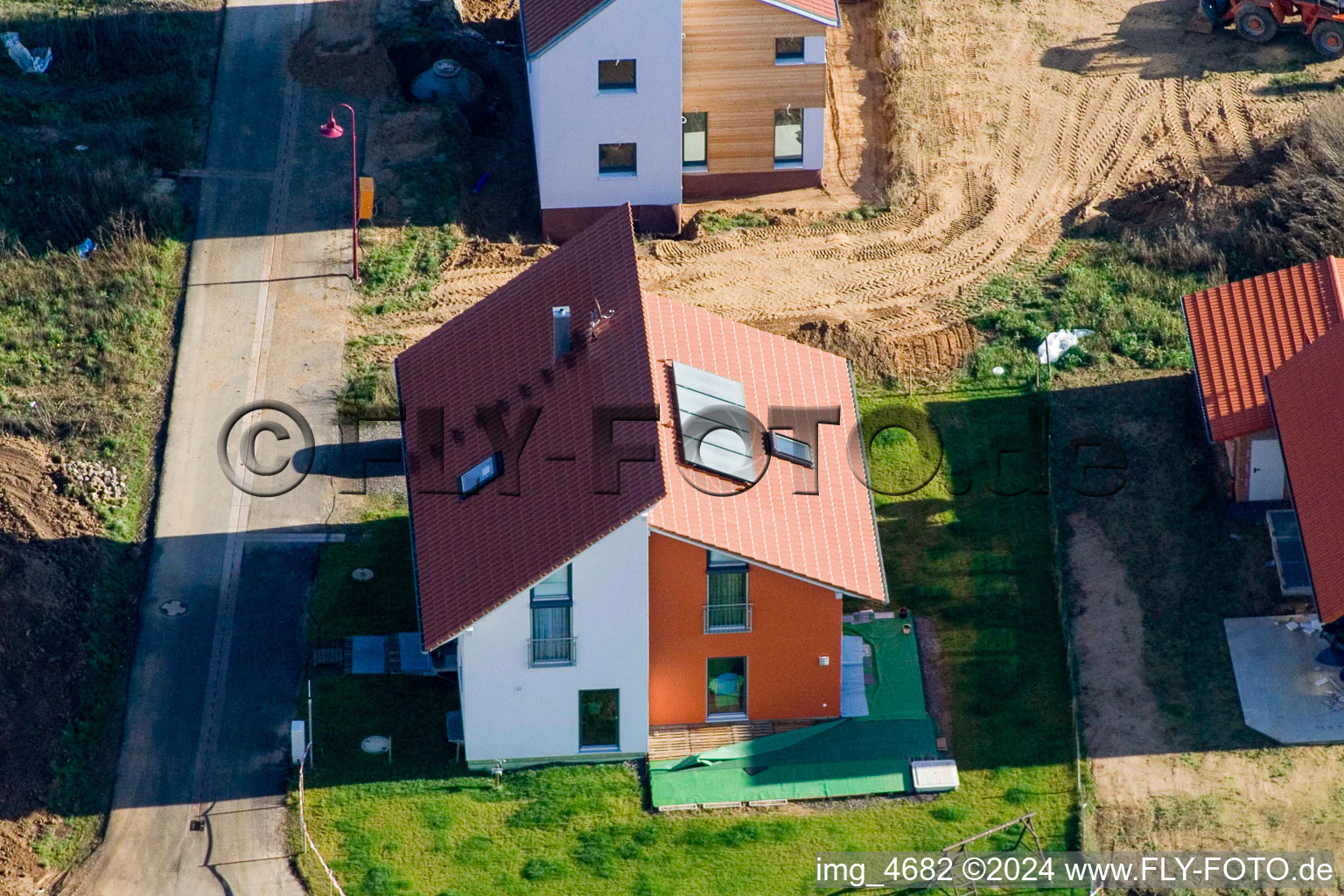 Image drone de Nouvelle zone de développement Brotäcker à Steinweiler dans le département Rhénanie-Palatinat, Allemagne