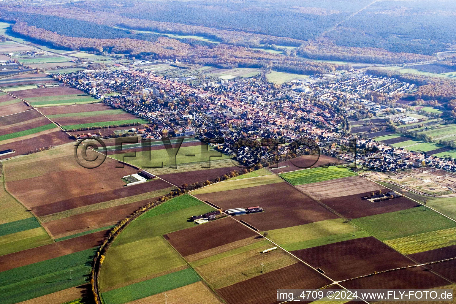 Photographie aérienne de Du nord-ouest à Kandel dans le département Rhénanie-Palatinat, Allemagne