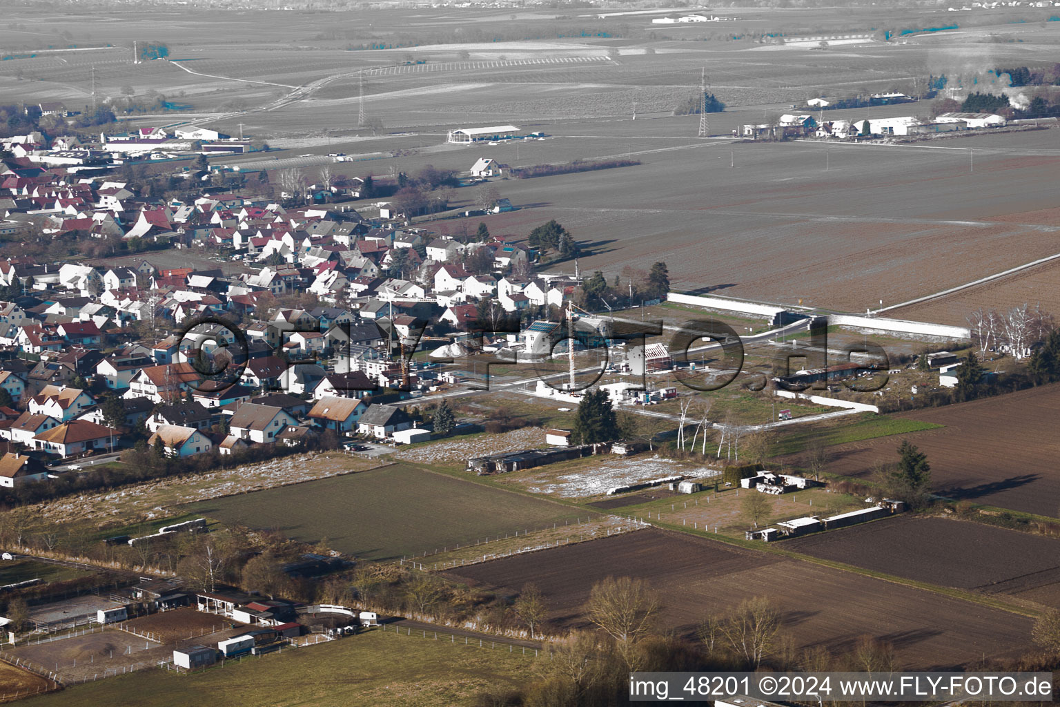 Image drone de Minfeld dans le département Rhénanie-Palatinat, Allemagne