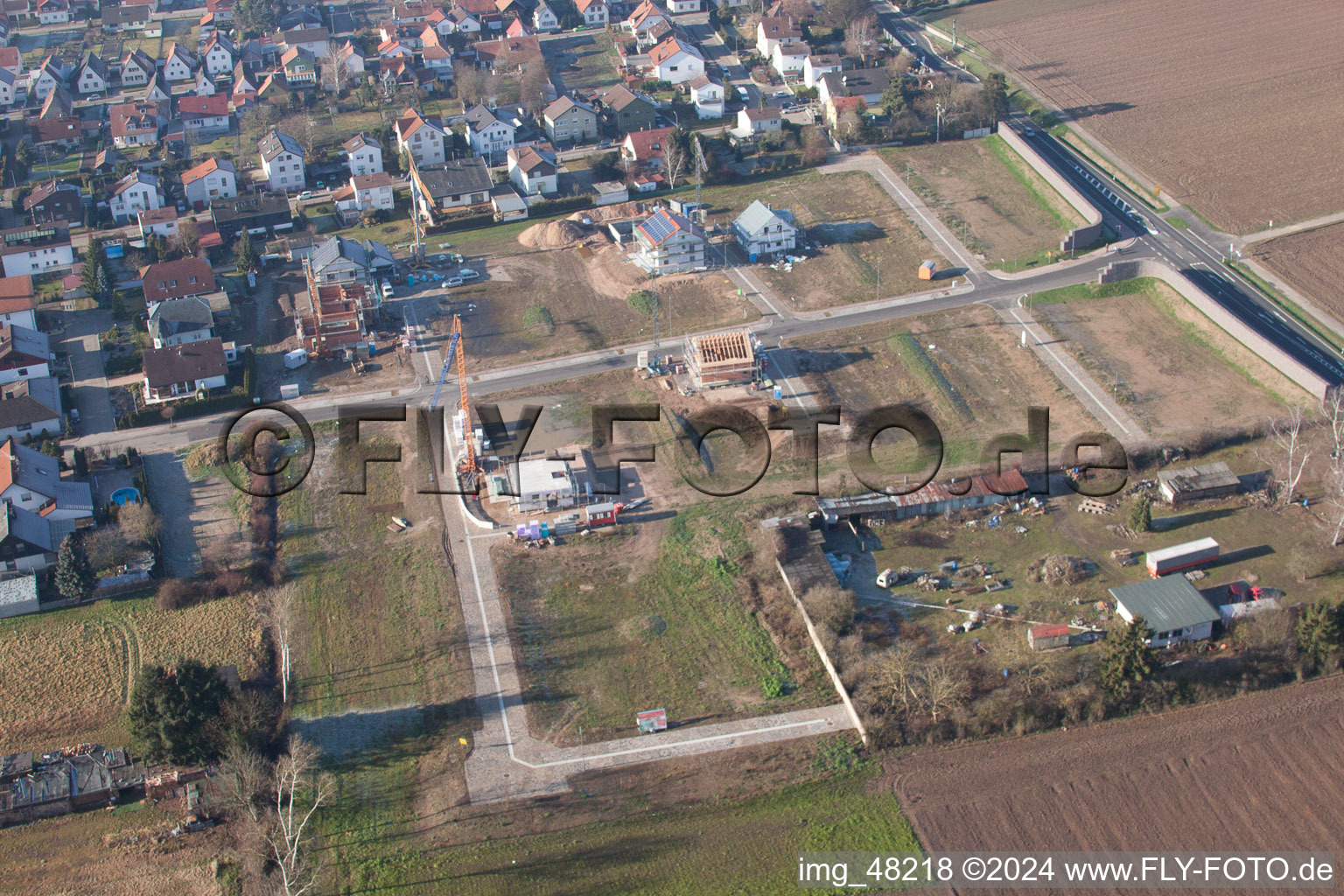 Image drone de Minfeld dans le département Rhénanie-Palatinat, Allemagne