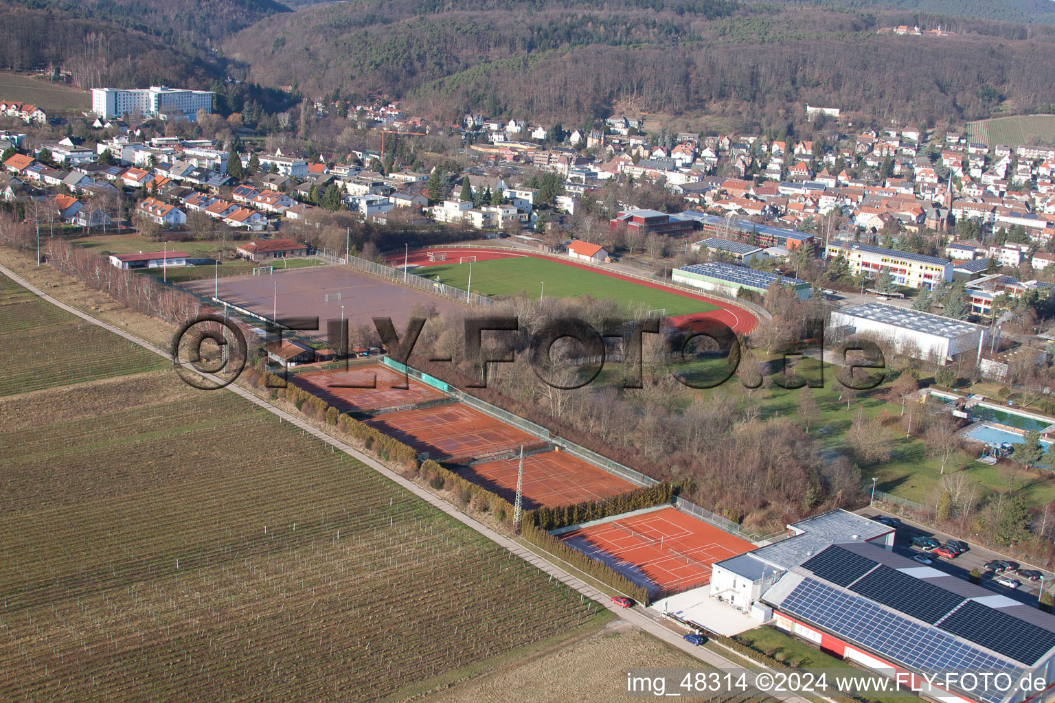 Enregistrement par drone de Bad Bergzabern dans le département Rhénanie-Palatinat, Allemagne