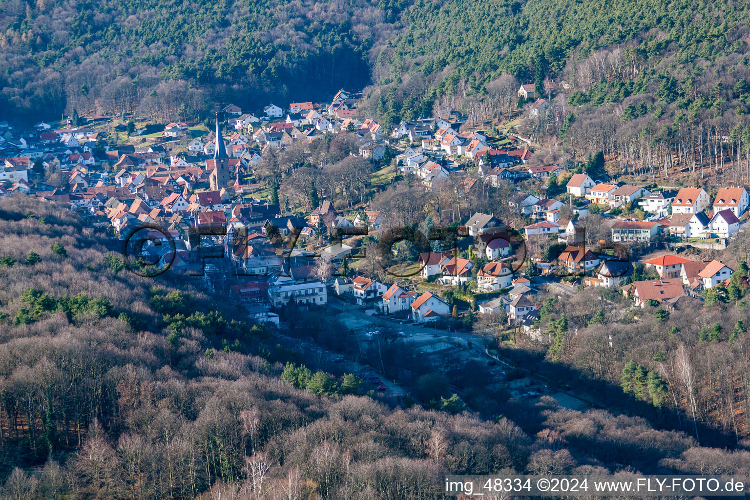 Dörrenbach dans le département Rhénanie-Palatinat, Allemagne vue du ciel