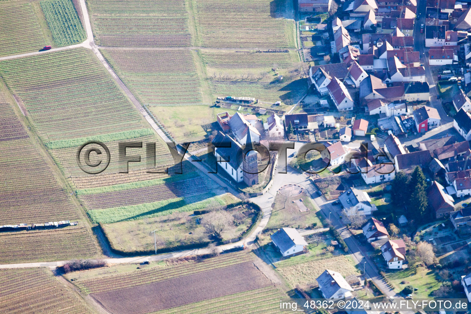 Quartier Rechtenbach in Schweigen-Rechtenbach dans le département Rhénanie-Palatinat, Allemagne depuis l'avion