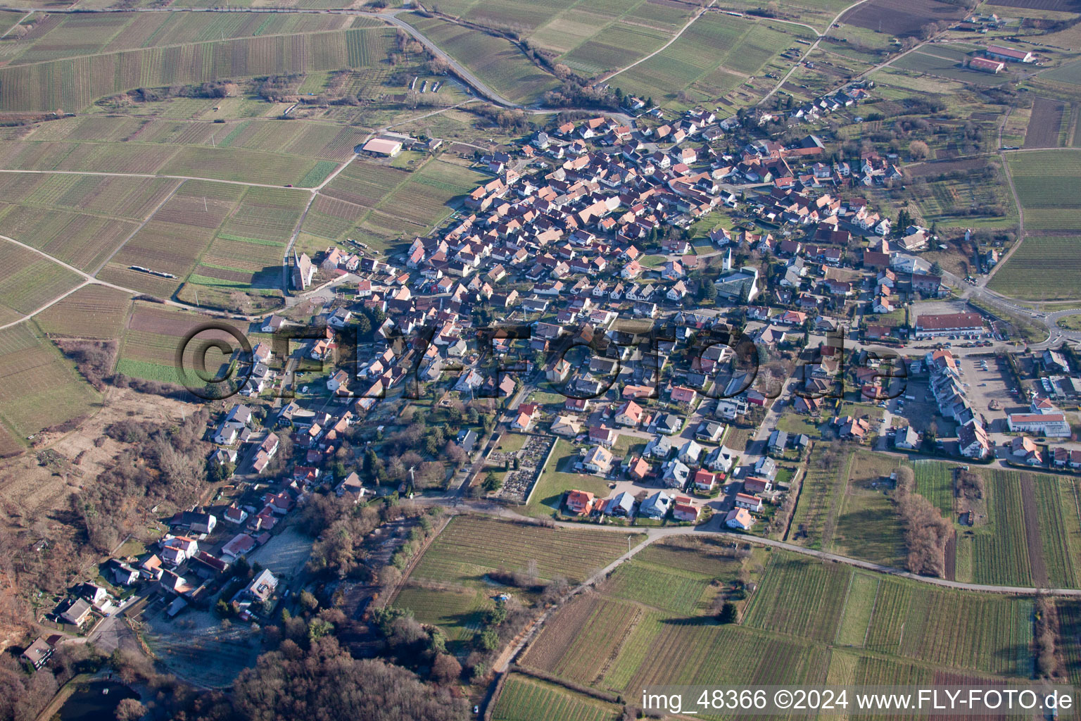 Quartier Schweigen in Schweigen-Rechtenbach dans le département Rhénanie-Palatinat, Allemagne vue du ciel