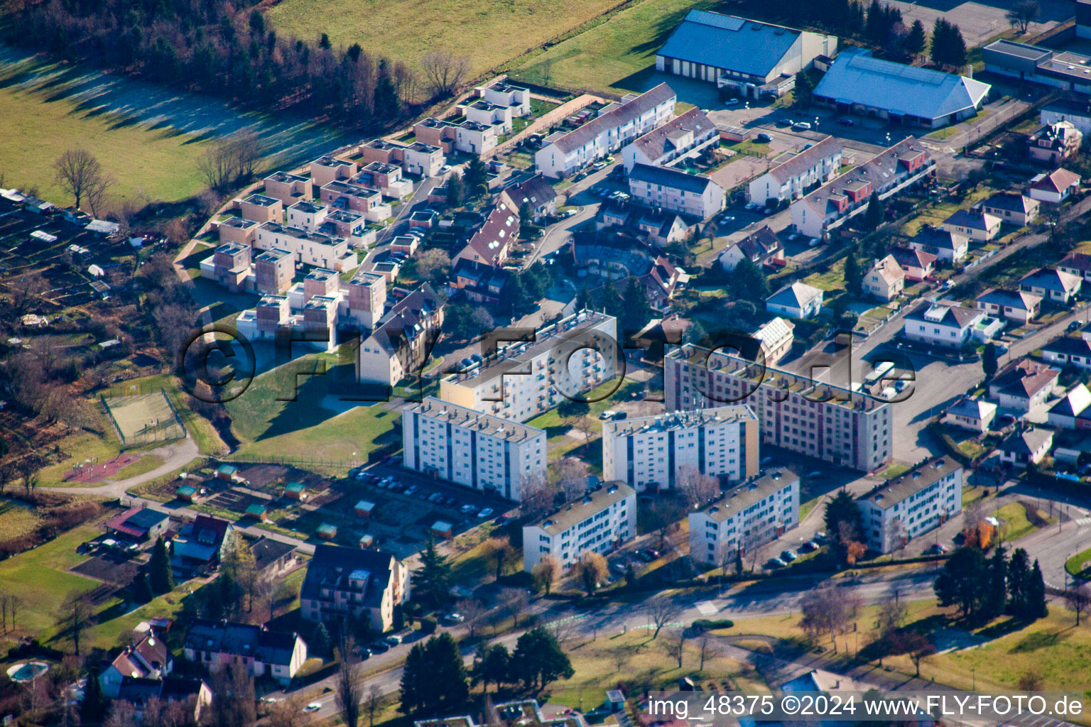 Enregistrement par drone de Wissembourg dans le département Bas Rhin, France