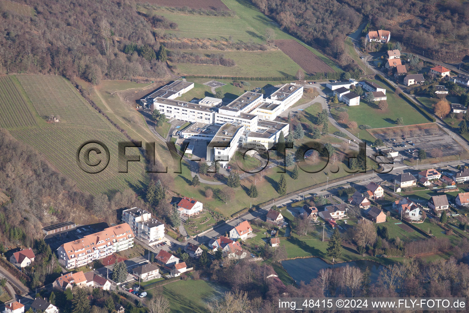 Photographie aérienne de Hôpital à Wissembourg dans le département Bas Rhin, France