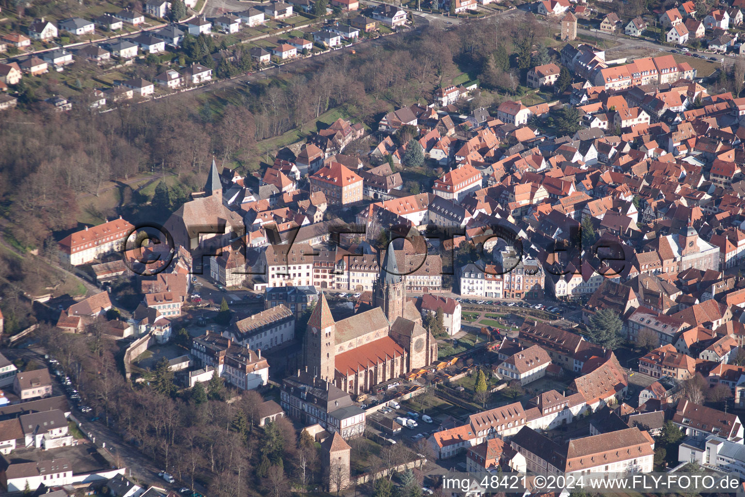 Photographie aérienne de Wissembourg dans le département Bas Rhin, France