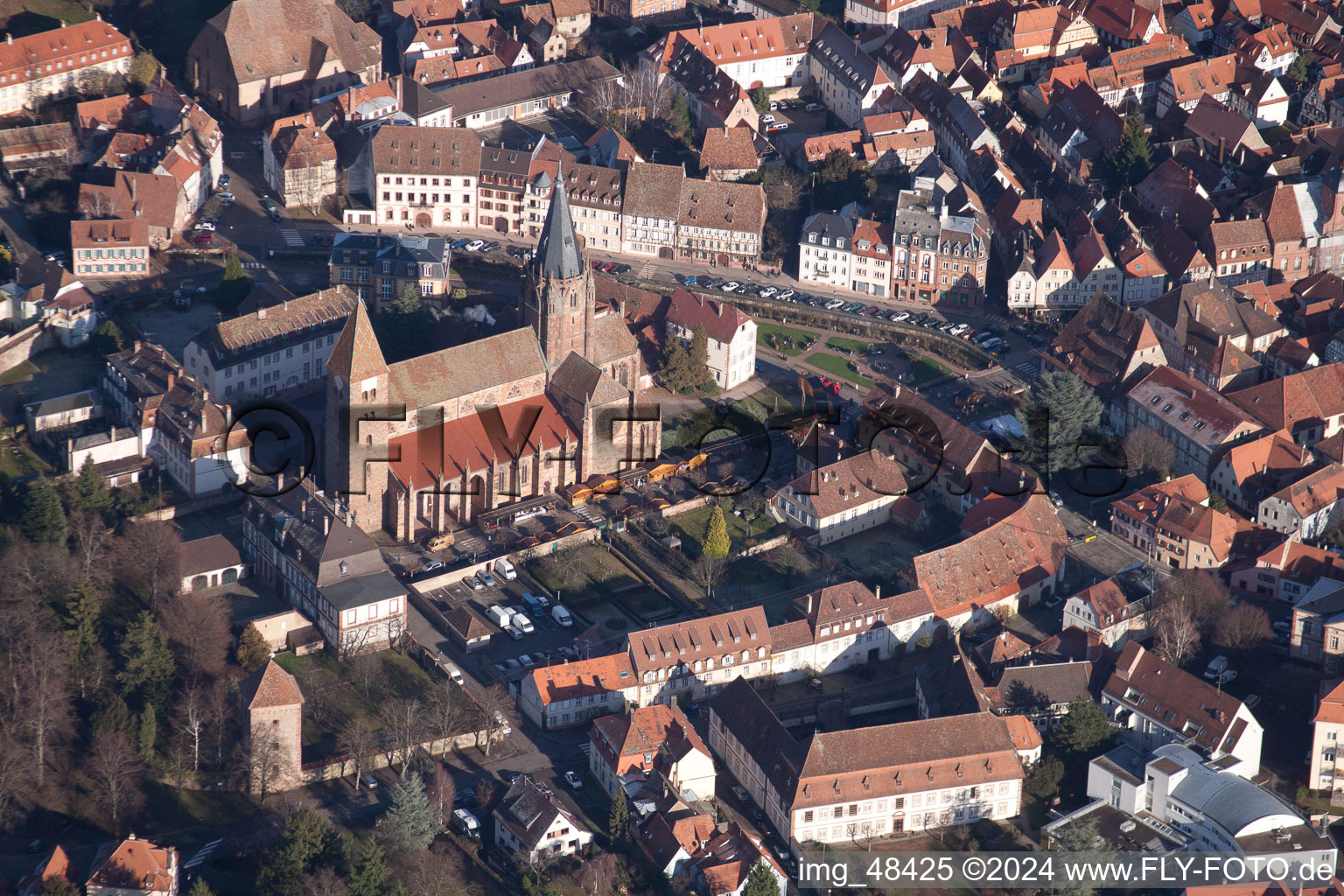 Wissembourg dans le département Bas Rhin, France hors des airs