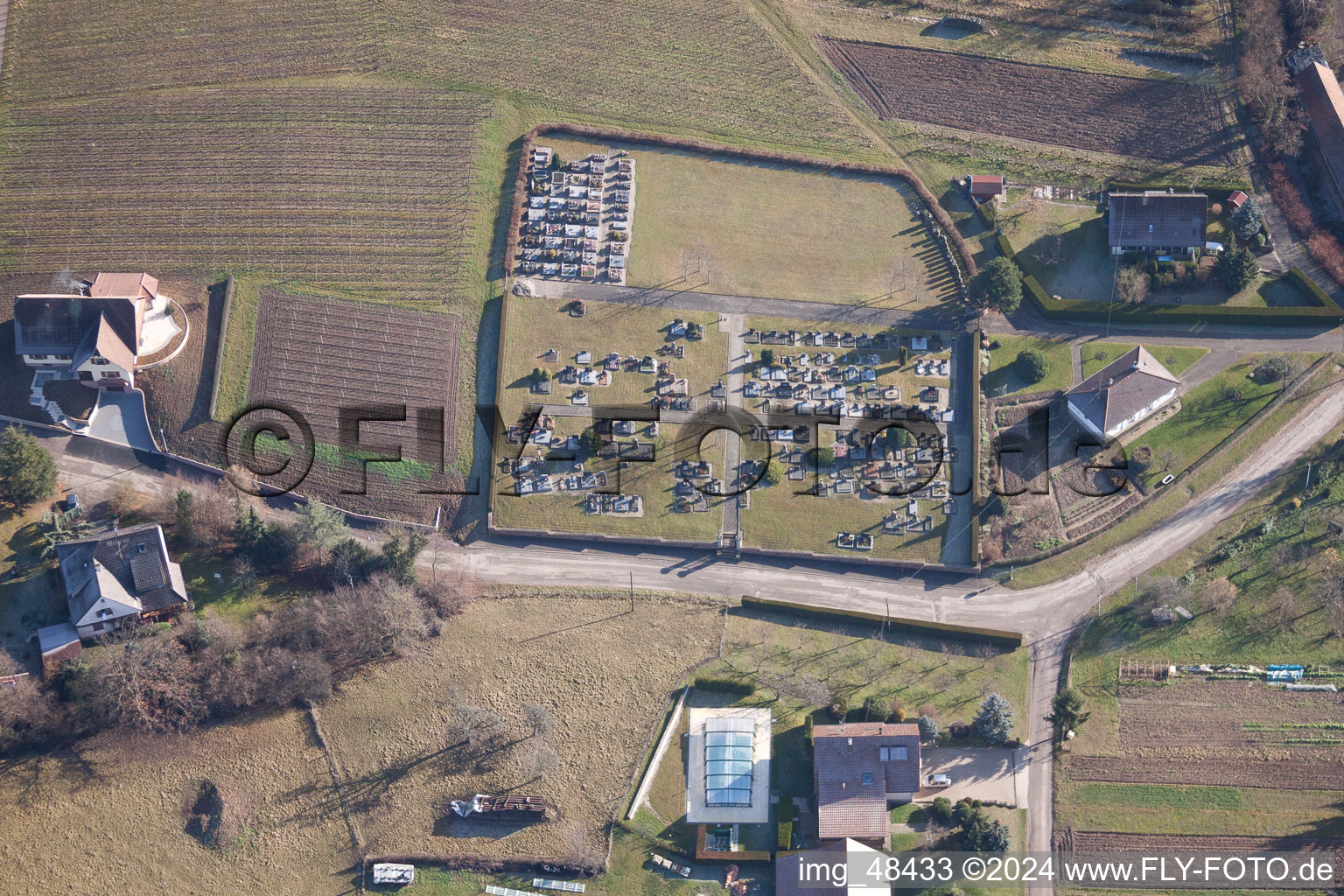 Steinseltz dans le département Bas Rhin, France hors des airs