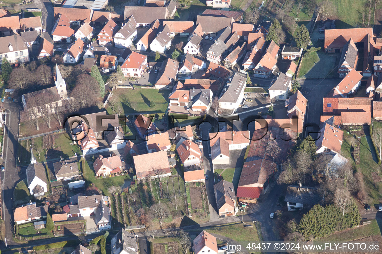 Steinseltz dans le département Bas Rhin, France vue du ciel