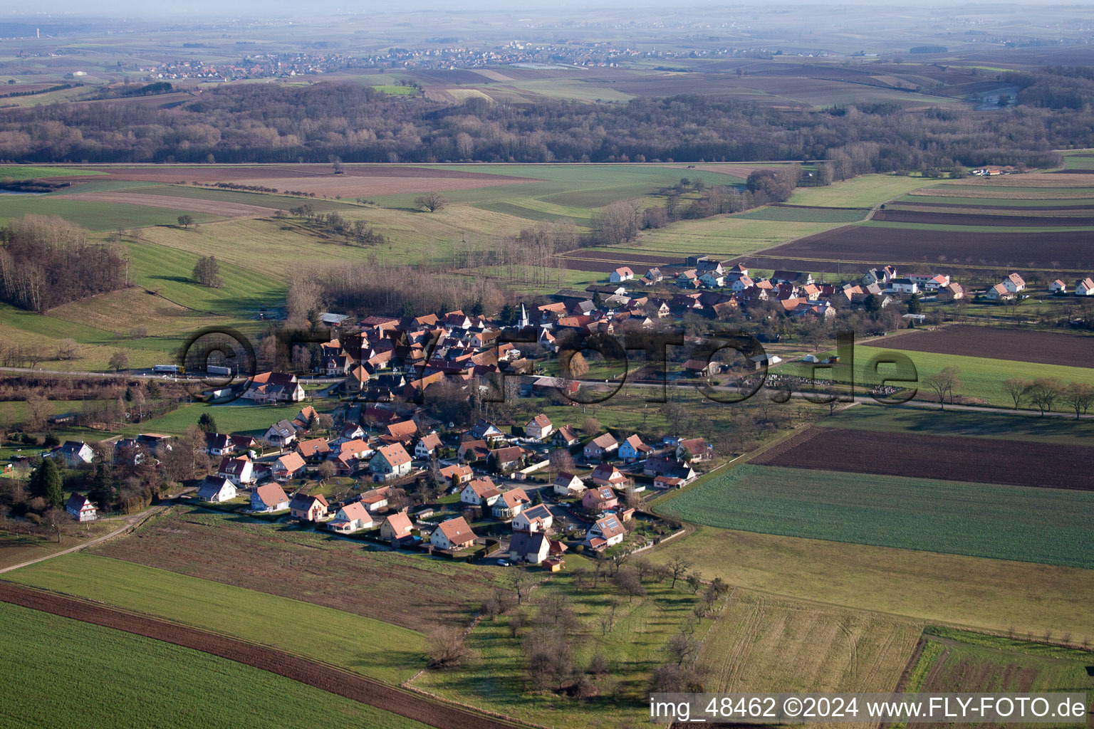 Enregistrement par drone de Ingolsheim dans le département Bas Rhin, France