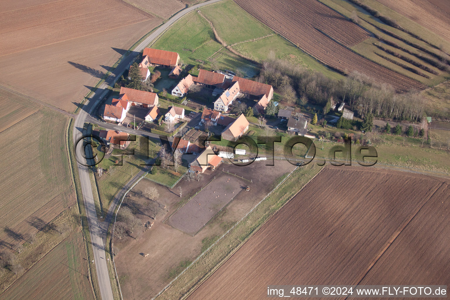 Seebach dans le département Bas Rhin, France d'un drone