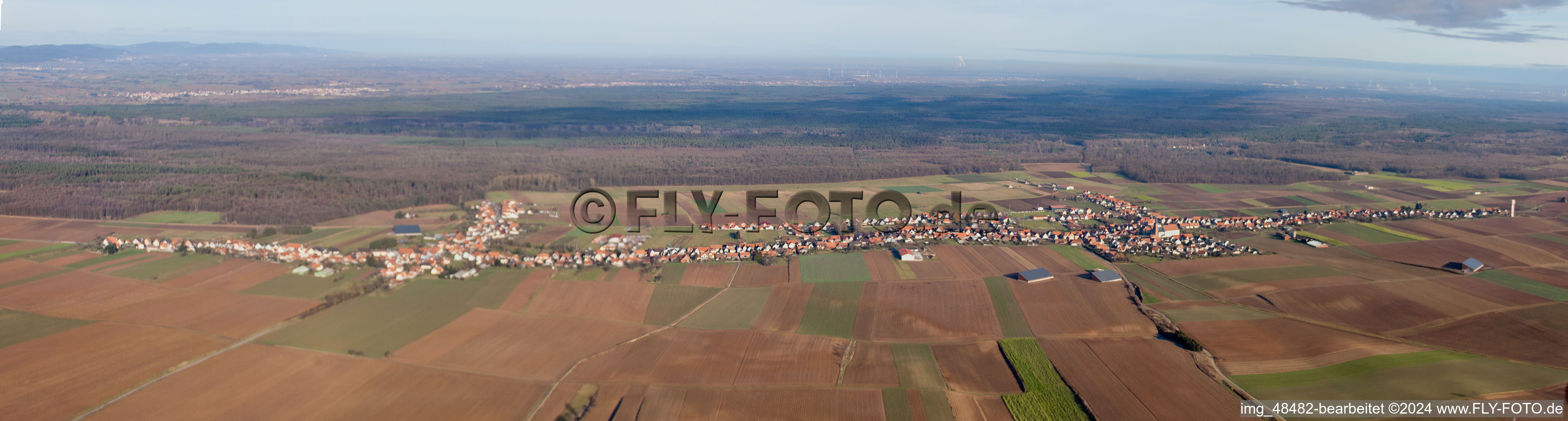 Photographie aérienne de Panorama à Schleithal dans le département Bas Rhin, France