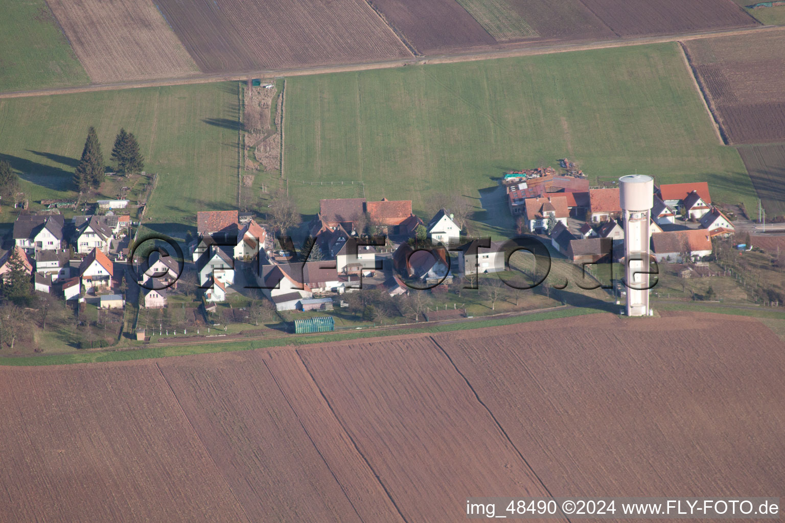 Schleithal dans le département Bas Rhin, France d'en haut