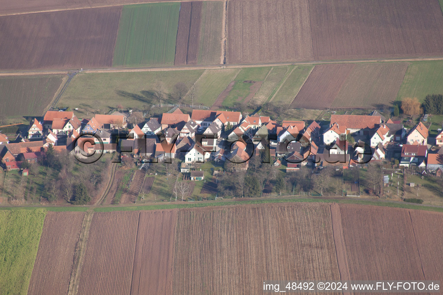 Schleithal dans le département Bas Rhin, France vue d'en haut