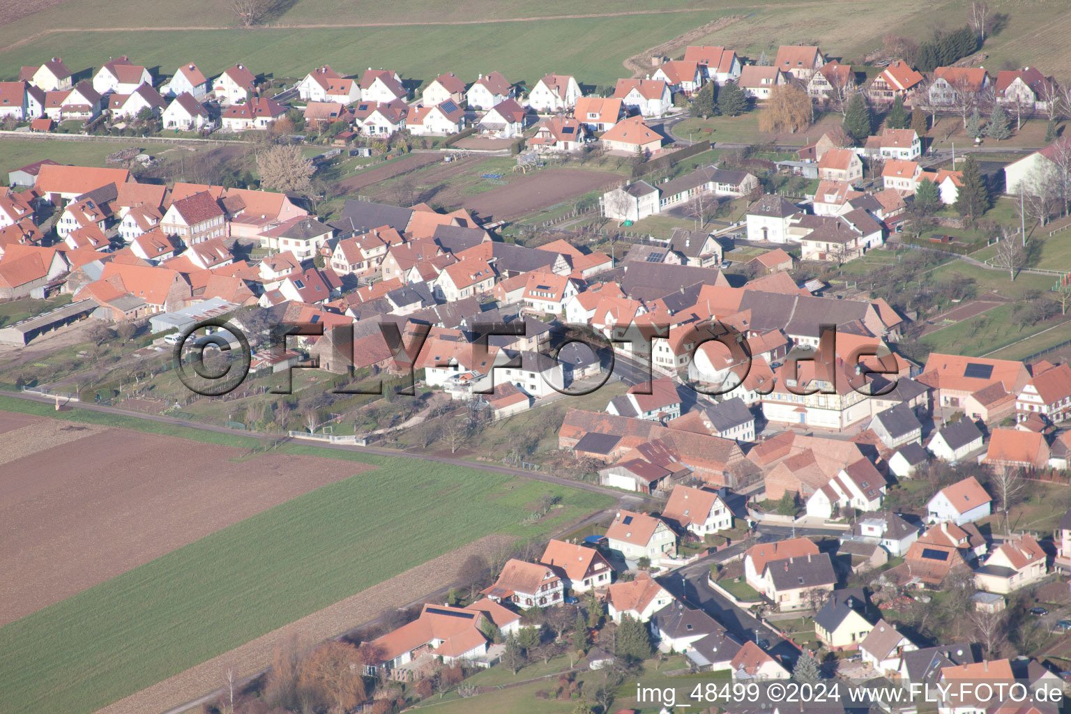 Schleithal dans le département Bas Rhin, France d'un drone