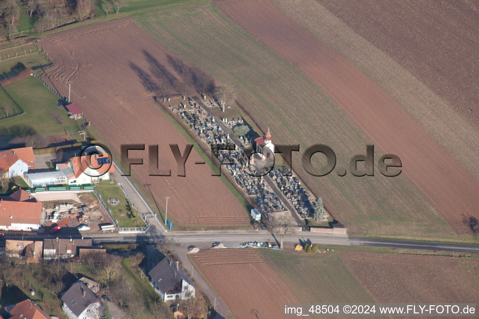 Salmbach dans le département Bas Rhin, France vue d'en haut