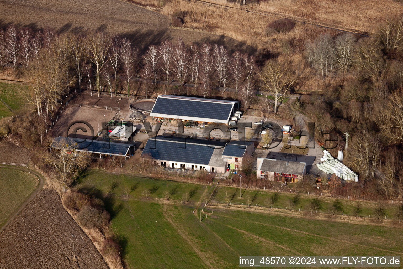 Germersheim dans le département Rhénanie-Palatinat, Allemagne vue d'en haut