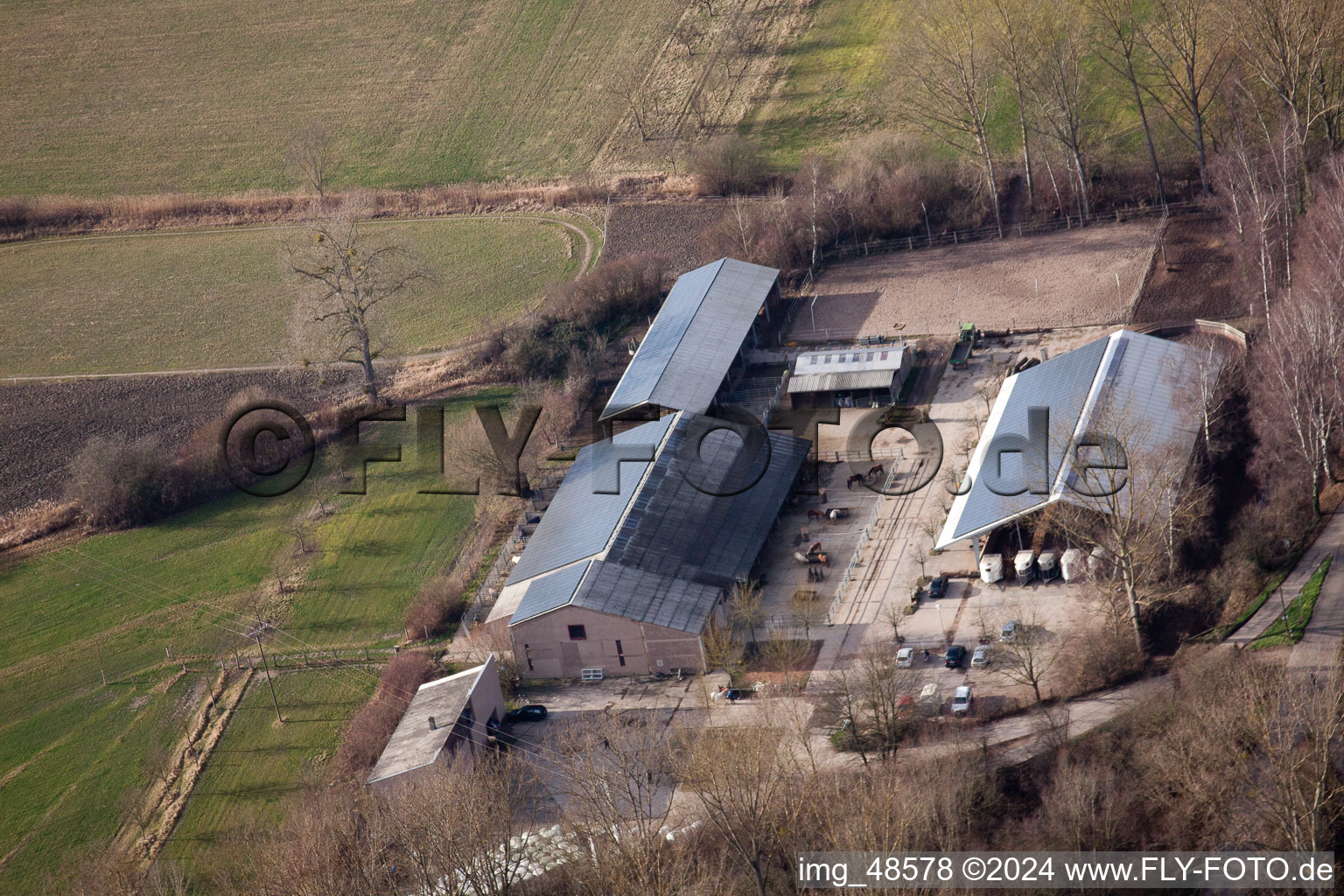 Enregistrement par drone de Germersheim dans le département Rhénanie-Palatinat, Allemagne