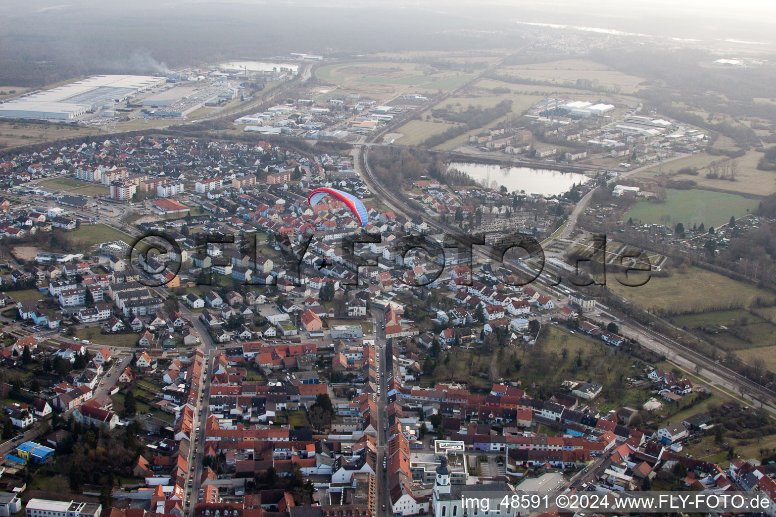 Image drone de Philippsburg dans le département Bade-Wurtemberg, Allemagne