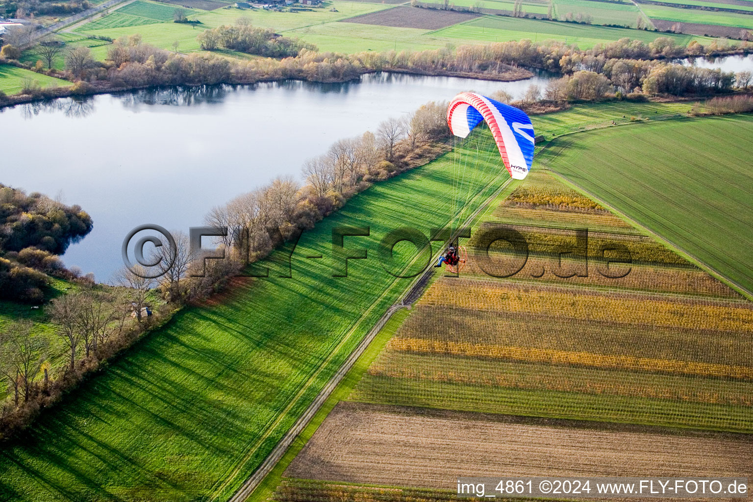 Au nord de à Altlußheim dans le département Bade-Wurtemberg, Allemagne d'en haut