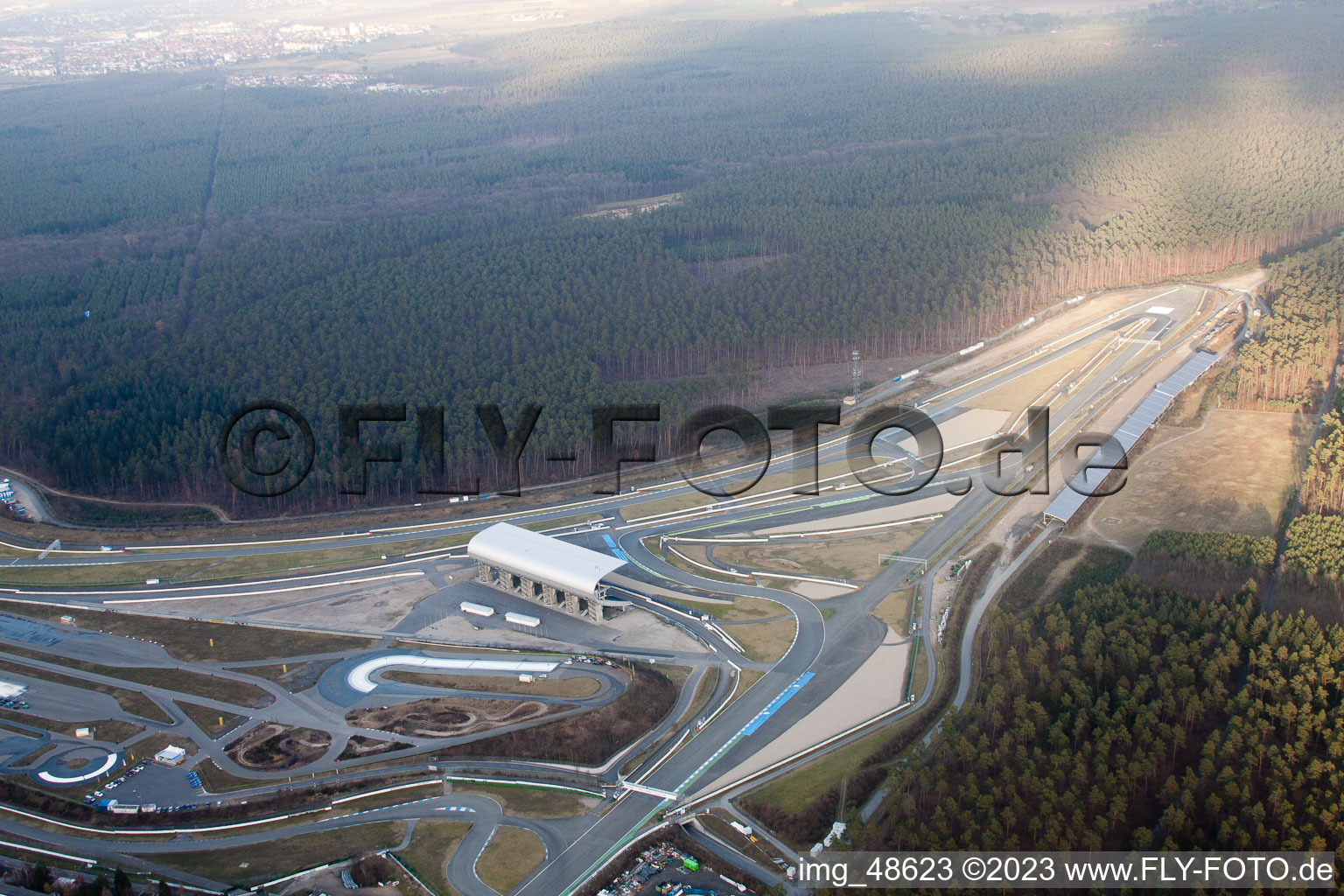 Photographie aérienne de Motodrome à Hockenheim dans le département Bade-Wurtemberg, Allemagne