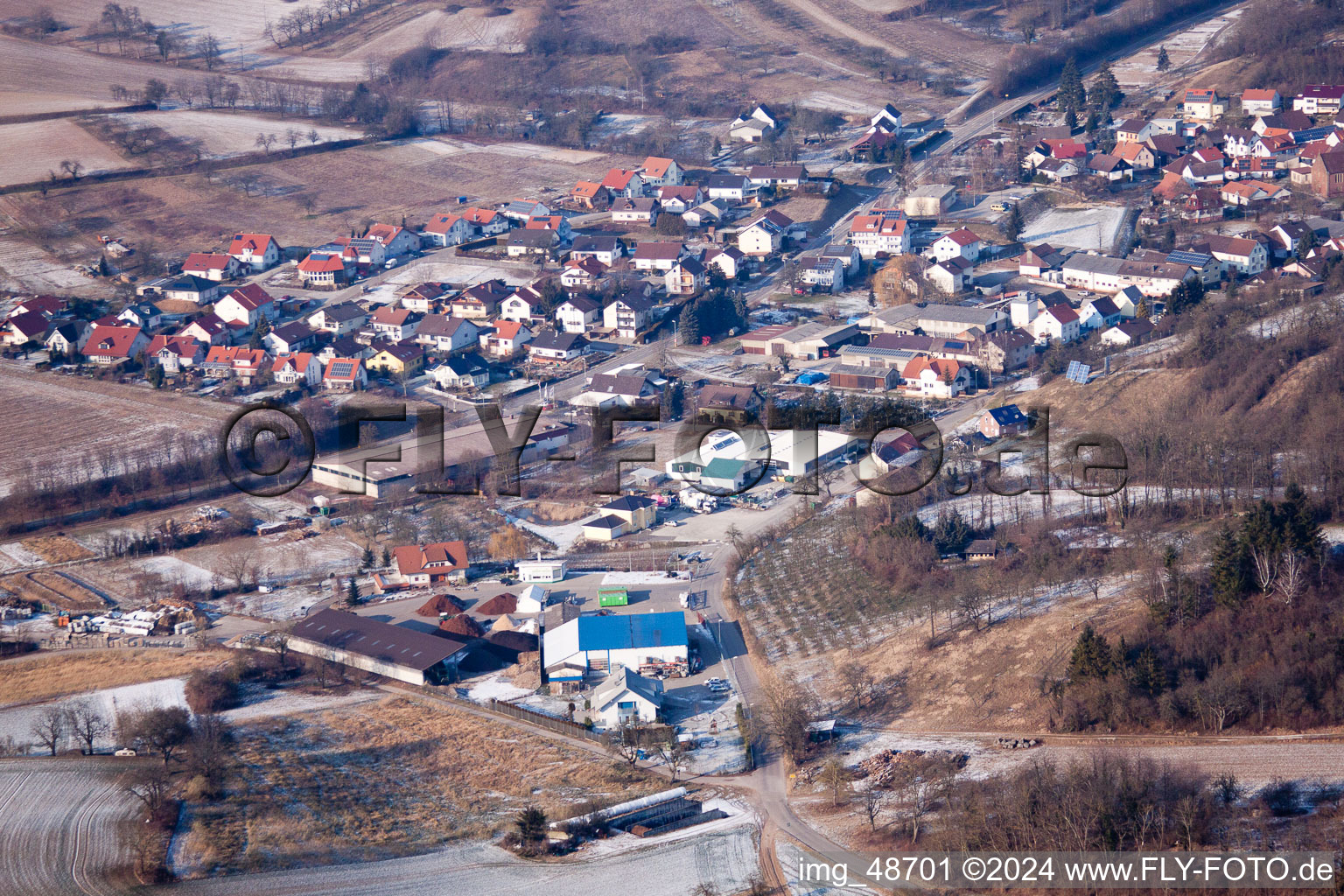 Vue aérienne de Quartier Neuenbürg in Kraichtal dans le département Bade-Wurtemberg, Allemagne