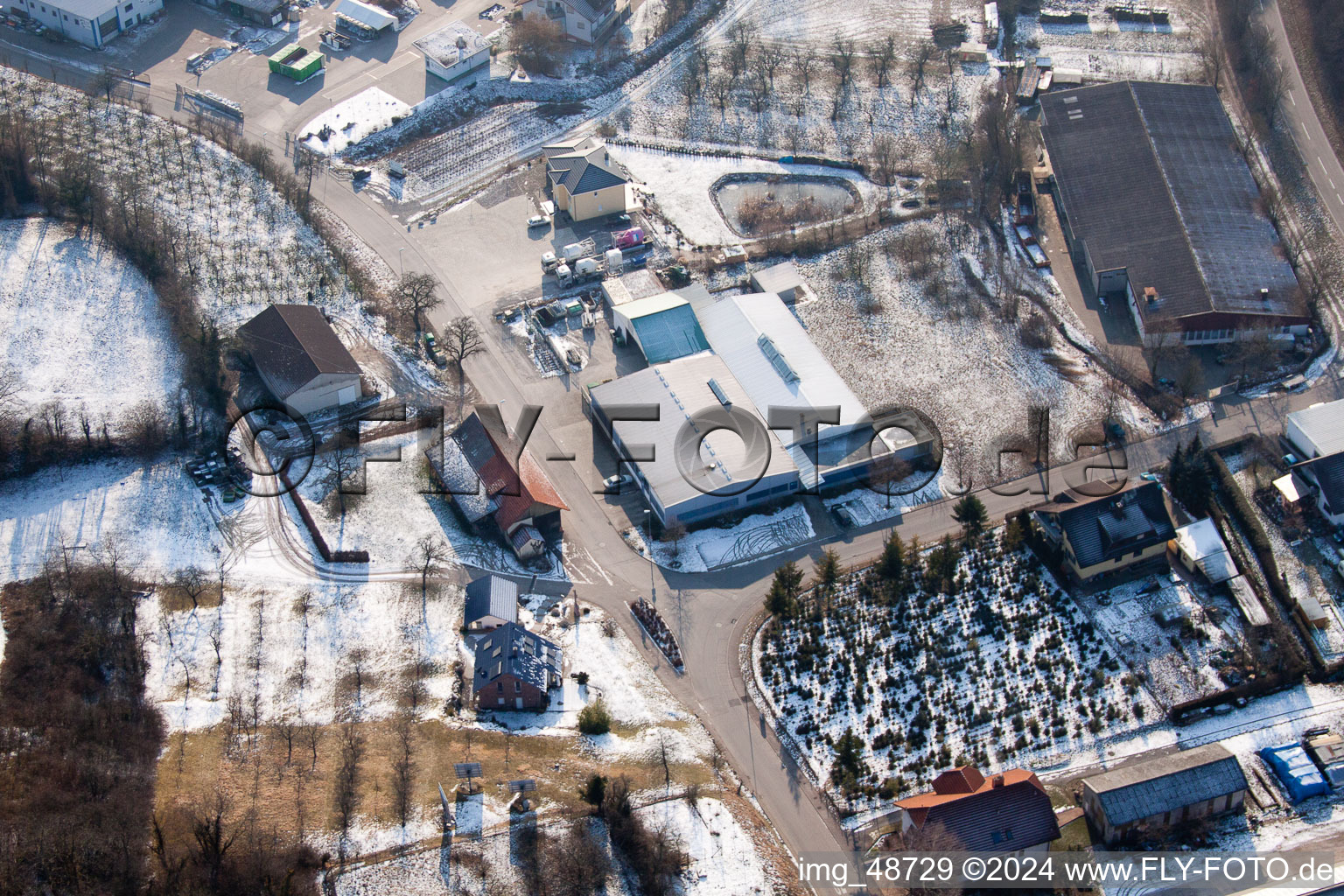 AVN GmbH à le quartier Neuenbürg in Kraichtal dans le département Bade-Wurtemberg, Allemagne depuis l'avion