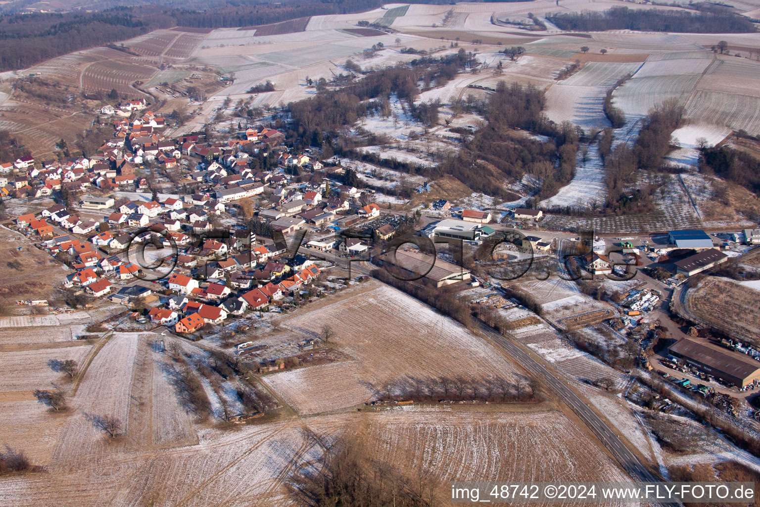 Quartier Neuenbürg in Kraichtal dans le département Bade-Wurtemberg, Allemagne vue d'en haut