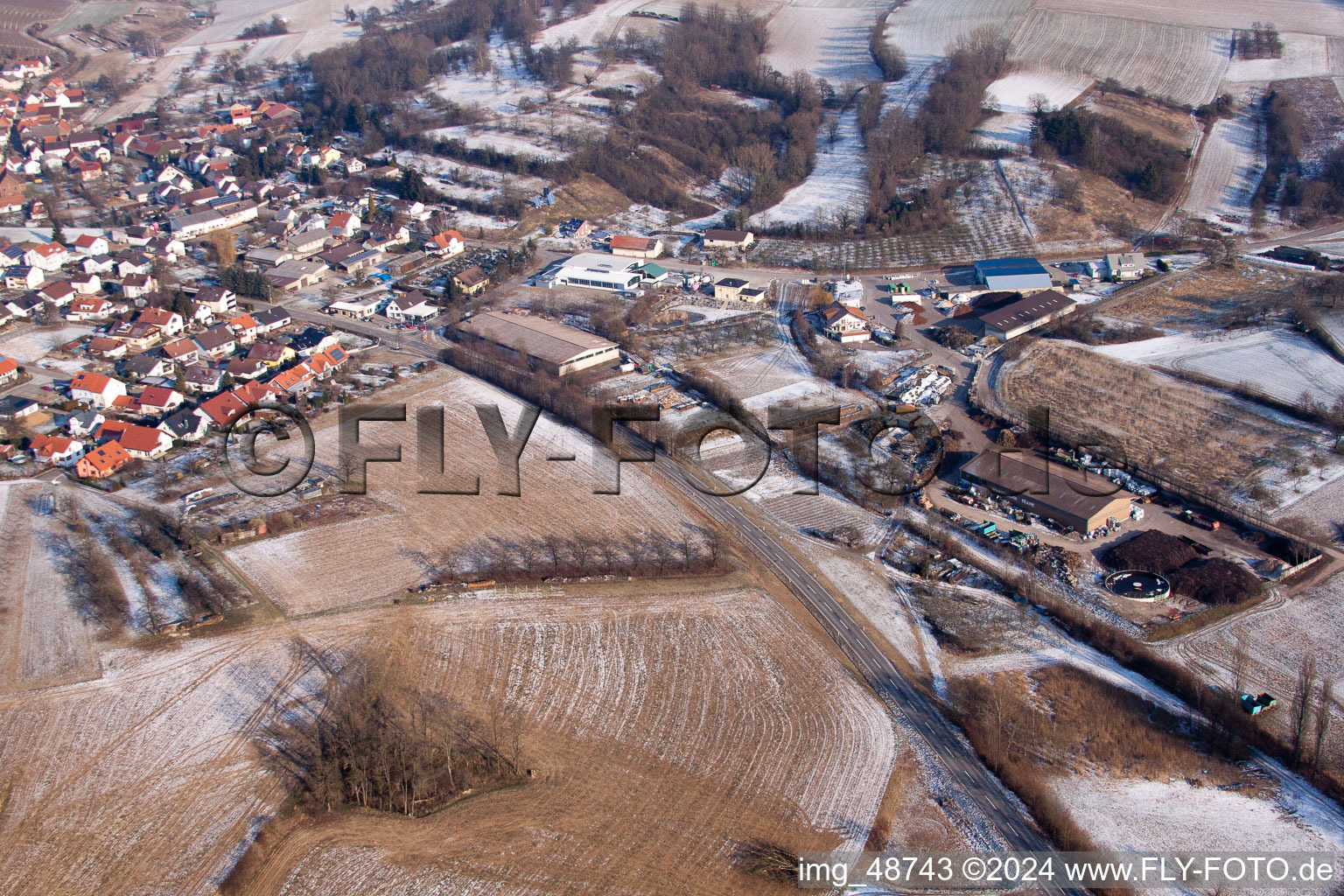 Quartier Neuenbürg in Kraichtal dans le département Bade-Wurtemberg, Allemagne depuis l'avion