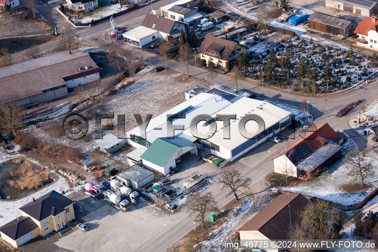 AVN GmbH à le quartier Neuenbürg in Kraichtal dans le département Bade-Wurtemberg, Allemagne vue du ciel