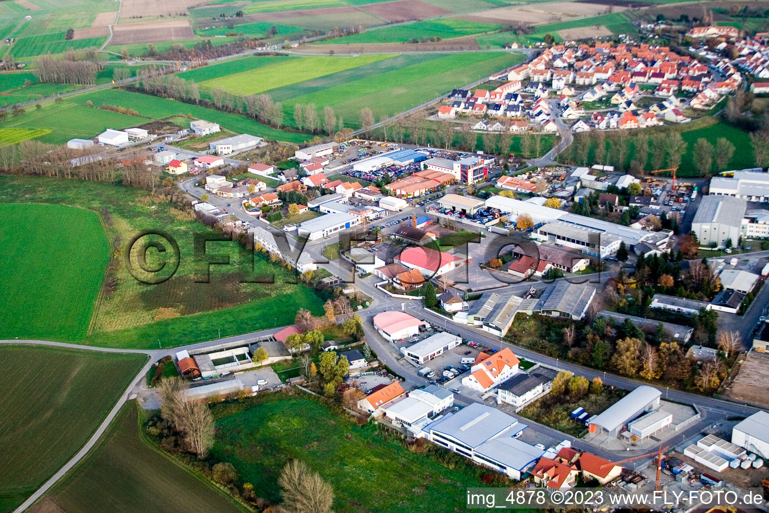 Vue aérienne de Du sud-ouest à Hockenheim dans le département Bade-Wurtemberg, Allemagne