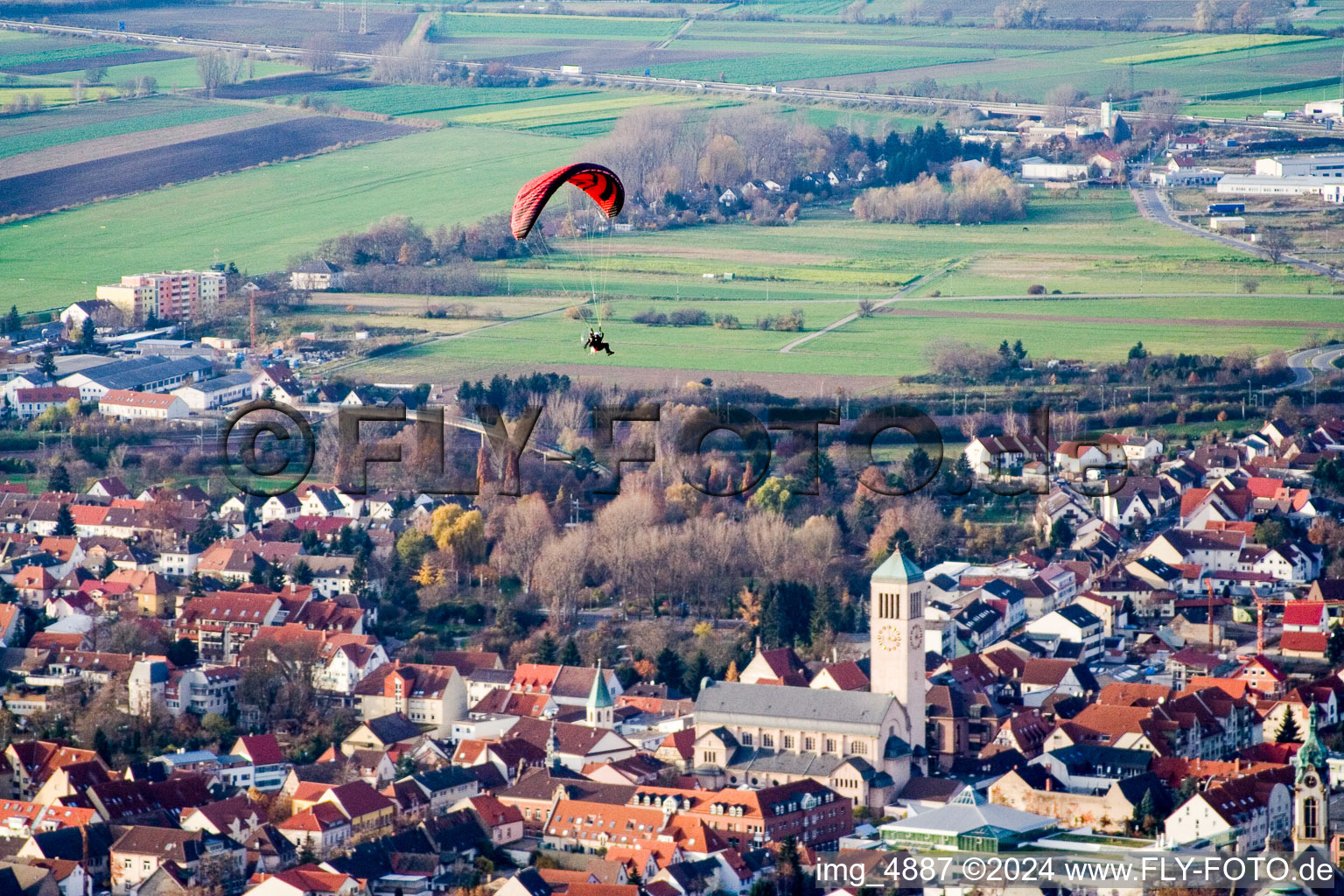 Vue oblique de Du sud à Hockenheim dans le département Bade-Wurtemberg, Allemagne