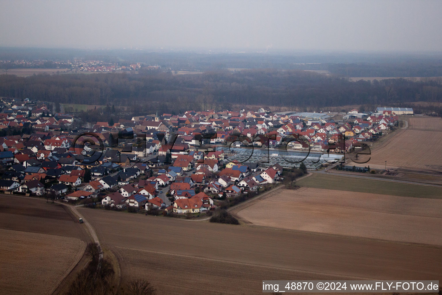 Kuhardt dans le département Rhénanie-Palatinat, Allemagne depuis l'avion